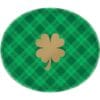 St Pats Plaid Plates Oval 12"x10" 18CT