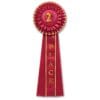 2nd Place DLX Rosette 4 1/2" x 13 1/2" 1 2Nd Place Dlx Rosette 4 1/2&Quot; X 13 1/2&Quot;