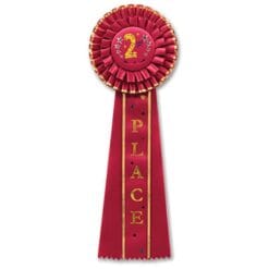 2nd Place DLX Rosette 4 1/2" x 13 1/2"