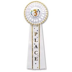 3rd Place DLX Rosette 4 1/2" x 13 1/2"