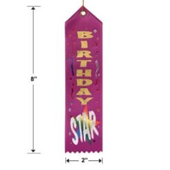 Birthday Star Award Ribbon 2&Quot; X 8&Quot;