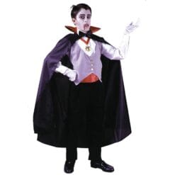 Classic Vampire Costume w/Cape Child OS