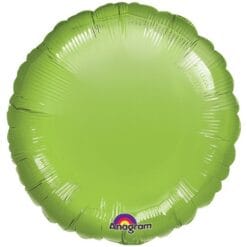 18" RND Lime Green Foil Balloon
