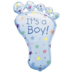 32" SHP Its A Boy Foot Jumbo Foil Balloon