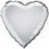 18&Quot; Hrt Silver Foil Balloon