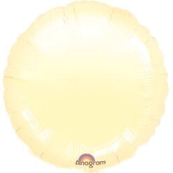 18" RND Ivory Foil Balloon