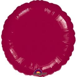 18" RND Burgundy Foil Balloon