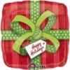 18&Quot; Sqr Happy Holidays Gift Foil Bln