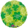 18" RND Playful Shamrocks Foil Balloon 1 18&Quot; Rnd Playful Shamrocks Foil Balloon