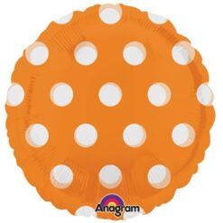 18" RND Orange Magicolor Dots Balloon