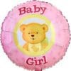 18&Quot; Rnd Baby Girl Bear Foil Bln