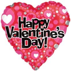 18" HRT HVD Heart Dot Pattern Foil BLN