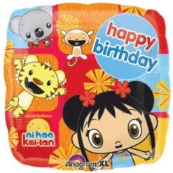 18" SQR Ni Hao Kai-Lan Bday Foil BLN