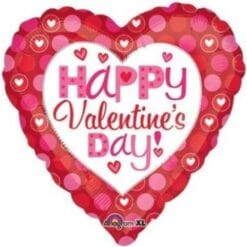 32" HRT Valentine's White Heart Pink/Red