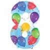 34&Quot; Nbr Balloons/Streamers #8 Foil Bln