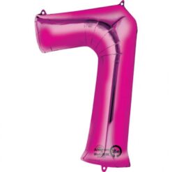 34" NBR Pink #7 Foil Balloon