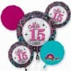 Bqt 15Yo Mis Quince Sparkle Bllns 5Pcs