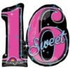 28" SHP Sweet 16 Sparkle Balloon 2 28&Quot; Shp Sweet 16 Sparkle Balloon