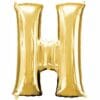 34&Quot; Shp Letter H Gold Foil Balloon