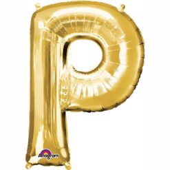 34" SHP Letter P Gold Foil Balloon