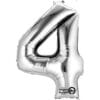 16&Quot; Shp #4 Silver Foil Balloon