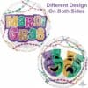 18" RND Mardi Gras w/Beads Mylar Balloon 1 18&Quot; Rnd Mardi Gras W/Beads Mylar Balloon