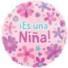 18&Quot; Rnd Es Una Nina W/Flowers Balloon