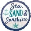 17&Quot; Rnd Sea Sand Sunshine Foil Blln