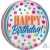 16" ORBZ Birthday Bright Dots Foil Balloon