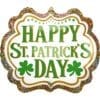 25" SHP Happy St Patricks w/Glitter Mylar Balloon 2 25&Quot; Shp Happy St Patricks W/Glitter Mylar Balloon