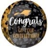 16&Quot; Orbz Congrats Gold &Amp; Black Foil Balloon