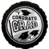 18&Quot; Rnd Grad Cap School Color Silver Foil Balloon