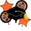 BQT Orange Congrats Grad Foil Balloons 5PCS