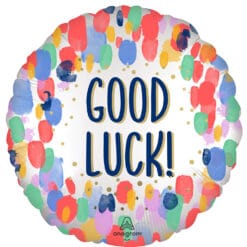 18" RND Good Luck Painted Dots BLLN
