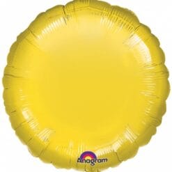 18" RND Metallic Yellow Foil Balloon