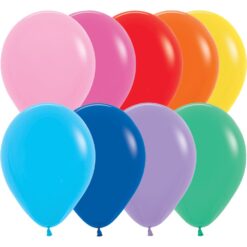11" Fashion Colors Assorted Latex Balloons 25CT