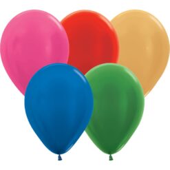 11" Metalic Deluxe Assorted Colors Latex Balloons 25CT