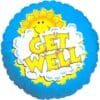 18&Quot; Rnd Sunny Get Well 1S Foil Balloon