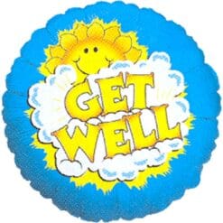 18" RND Sunny Get Well 1S Foil Balloon