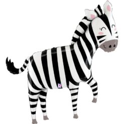 43" Jungle Zebra Shape Jumbo Foil Balloon