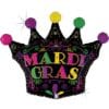 30" SHP Mardi Gras Filigree Crown Mylar Balloon