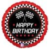 18&Quot; Rnd Checkered Flag Birthday Foil Balloon