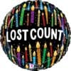Lost Count Candles Foil Round Balloon 18" 2 Lost Count Candles Foil Round Balloon 18&Quot;