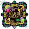 18&Quot; Sqr Mardi Gras Party Foil Bln