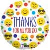 18&Quot; Rnd Thanks For All You Do Emoji Bln