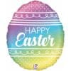 18" Pastel Rainbow Easter Egg Shape Foil Balloon