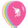 11&Quot; Rnd Unicorn Head Print Ltx Astd 50Ct