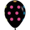 11" PRT Black w/Color Polkadots 50CT 1 11&Quot; Prt Black W/Color Polkadots 50Ct