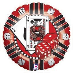 18" RND Casino Chip Foil Balloon