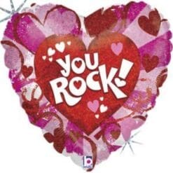 18" HRT You Rock Luv Foil Balloon
